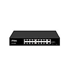 Ttec - 16 Port 100Mbps PoE, 2 Port GB RJ45/1 SFP Combo Ports Yönetilmez PoE Switch