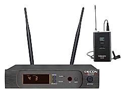 Decon - UHF Dijital Çift Anten 100 Kanal Yaka Tipi Telsiz Mikrofon