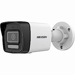 Hikvision - 4MP 2.8mm Lens 30Mt. IR H.265+ Smart Hybrid Light Bullet İP Kamera - Dahili Mikrofon