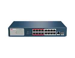 Hikvision - 16 Ports PoE, 1 Port GB Uplink, 1 Port SFP Yönetilmez Poe Switch 