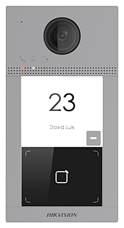 Hikvision - Villa Tipi Dış Ortam Tek Buton İnterkom Cihazı - Metal Kasa