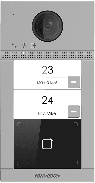 Hikvision - Çift Butonlu Dış Mekan Görüntülü İnterkom Kapı Zili - Metal Kasa