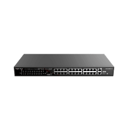 Reyee - 24 Port 100Mbps PoE, 2 Port GB RJ45/1 SFP Combo Uplink Ports Yönetilmez PoE Switch 