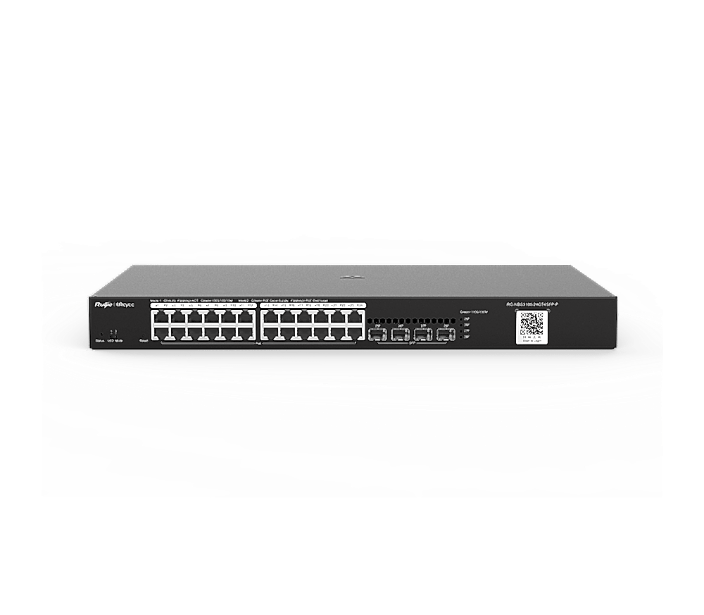 Reyee - 24 Port Gigabit PoE, 4 SFP Slots, L2 Yönetilebilir PoE Switch