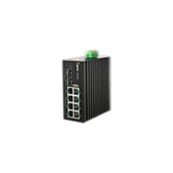 Wi-Tek - 8 x 10/100/1000 + 2 x SFP Fiber Uplink Industrial PoE Switch with 8Port PoE / Toplam 8 Port Yönetilemez